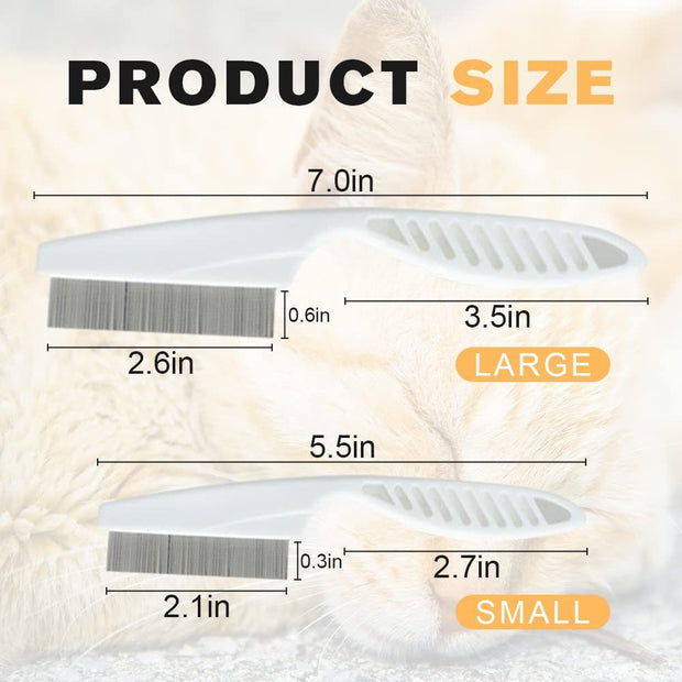 Grooming Comb Kit For Small Dogs Puppies  Pet Brush Fine-Tooth