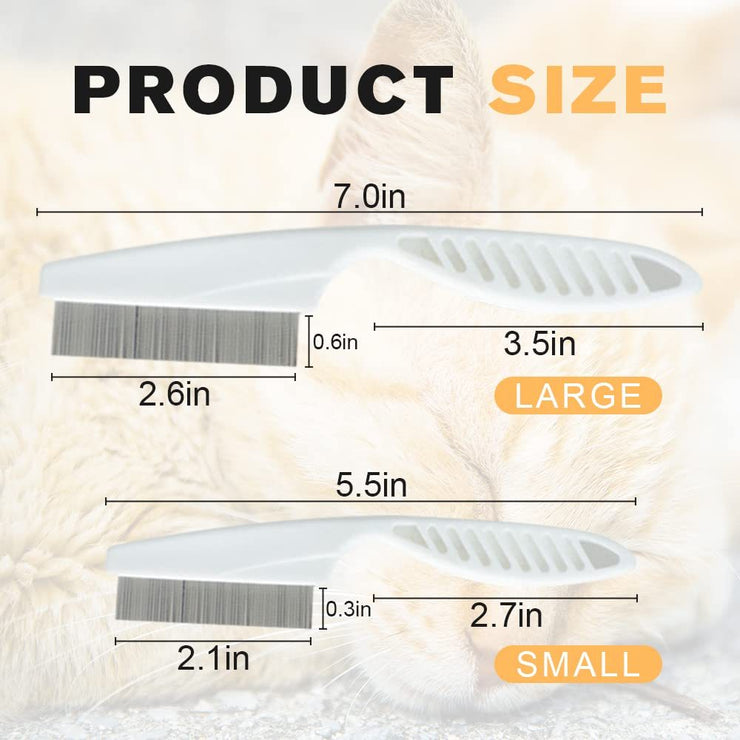 Grooming Comb Kit For Small Dogs Puppies  Pet Brush Fine-Tooth