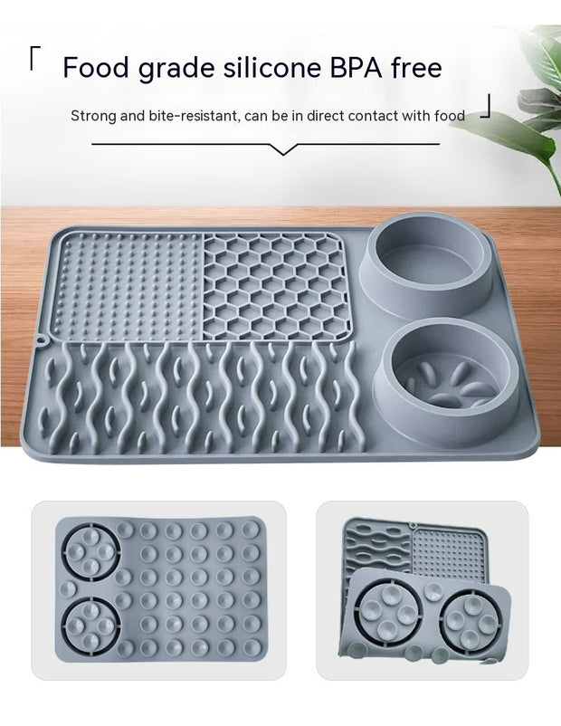 Pet Multi-functional Silicone Plate Non-slip Leak-proof