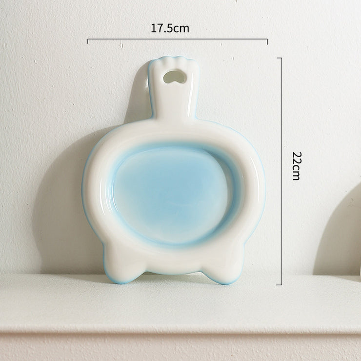 Ceramic Cat Bowl Cat Plate Snack Bowl Rice Bowl Dinner Plate Cat Food Bowl Pet Plate Shallow Mouth Bowl