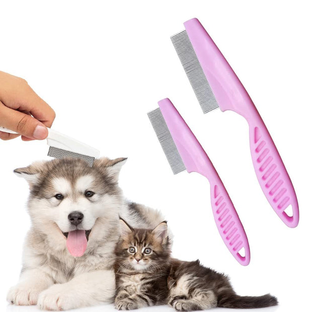 Grooming Comb Kit For Small Dogs Puppies  Pet Brush Fine-Tooth
