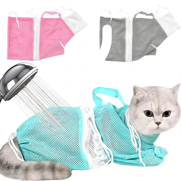 cat-grooming-shower-bag-mesh-adjustable-multipurpose-pet-restraint-bag-preven