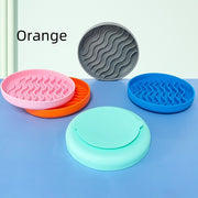 Silicone Pet Slow Food Corrugated Shape Dinner Plate